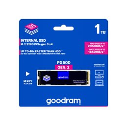 GoodRam SSD Gen.2 1TB M.2 SSDPR-PX500-01T-80-G2 fra buy2say.com! Anbefalede produkter | Elektronik online butik