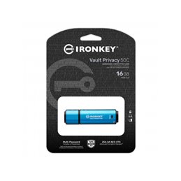 Kingston 16GB USB-C Flash IronKey Vault Privacy 50C AES-256 IKVP50C/16GB alkaen buy2say.com! Suositeltavat tuotteet | Elektronii