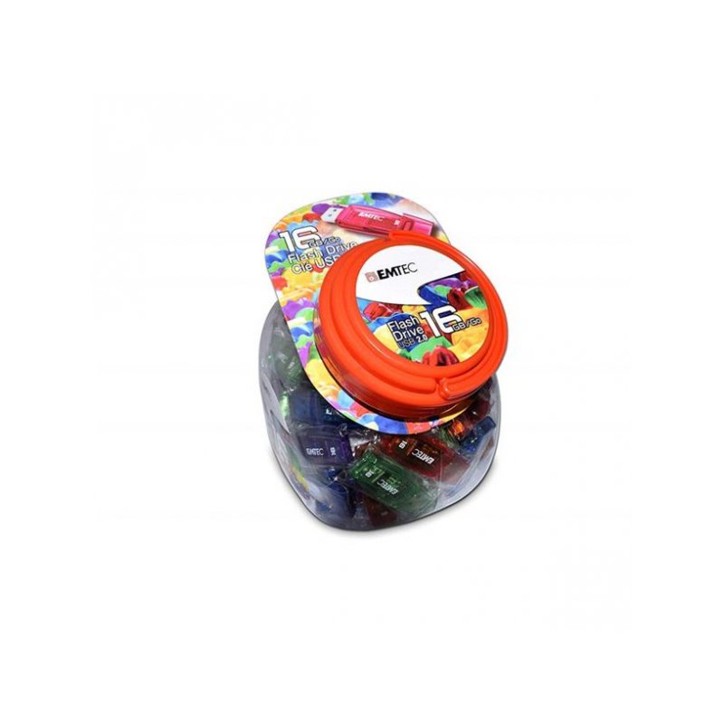 USB FlashDrive 16GB Emtec C410 Candy Jar (80 pieces) alkaen buy2say.com! Suositeltavat tuotteet | Elektroniikan verkkokauppa