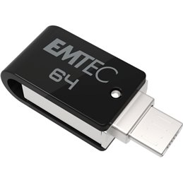 USB FlashDrive 64GB Emtec Mobile & Go Dual USB2.0 - microUSB T260 от buy2say.com!  Препоръчани продукти | Онлайн магазин за елек