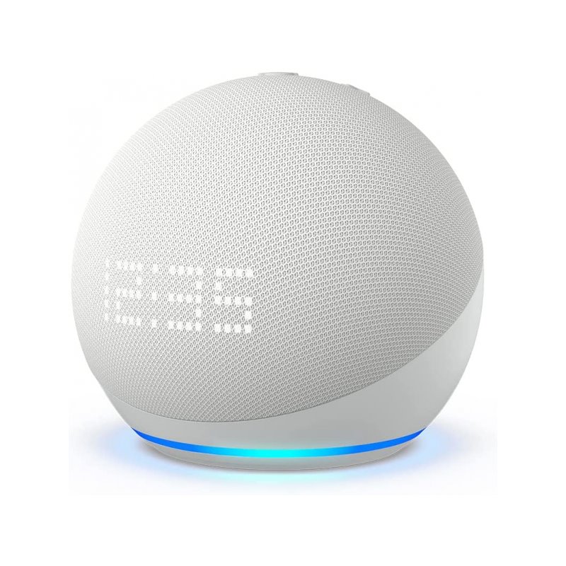 Amazon Echo Dot (5. Gen.) mit Uhr - White - B09B95DTR4 från buy2say.com! Anbefalede produkter | Elektronik online butik