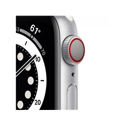 Apple Watch Series 6 GPS + Cell 40mm Silver Alu White Sport Band - M06M3FD/A fra buy2say.com! Anbefalede produkter | Elektronik 