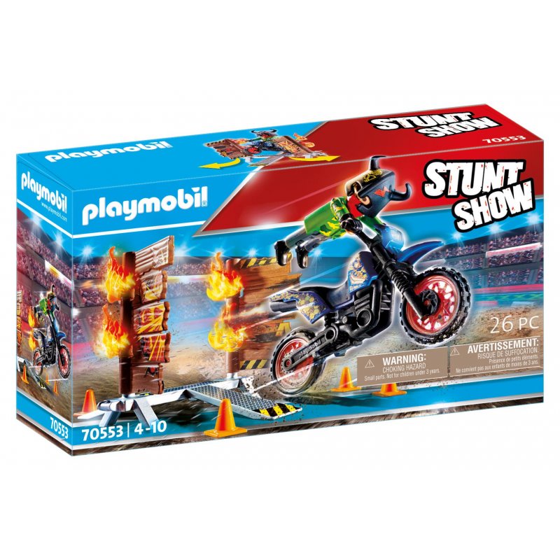 Playmobil Stuntshow - Motorrad with Feuerwand (70553) от buy2say.com!  Препоръчани продукти | Онлайн магазин за електроника