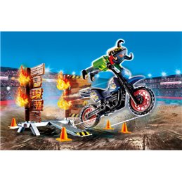 Playmobil Stuntshow - Motorrad with Feuerwand (70553) от buy2say.com!  Препоръчани продукти | Онлайн магазин за електроника