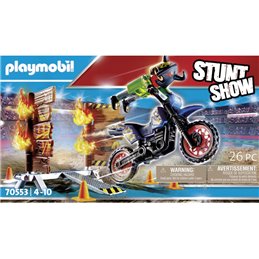 Playmobil Stuntshow - Motorrad with Feuerwand (70553) от buy2say.com!  Препоръчани продукти | Онлайн магазин за електроника