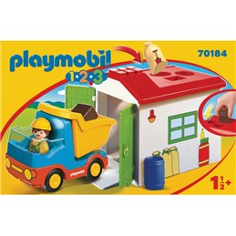 Playmobil 1.2.3 - LKW with Sortiergarage (70184) от buy2say.com!  Препоръчани продукти | Онлайн магазин за електроника