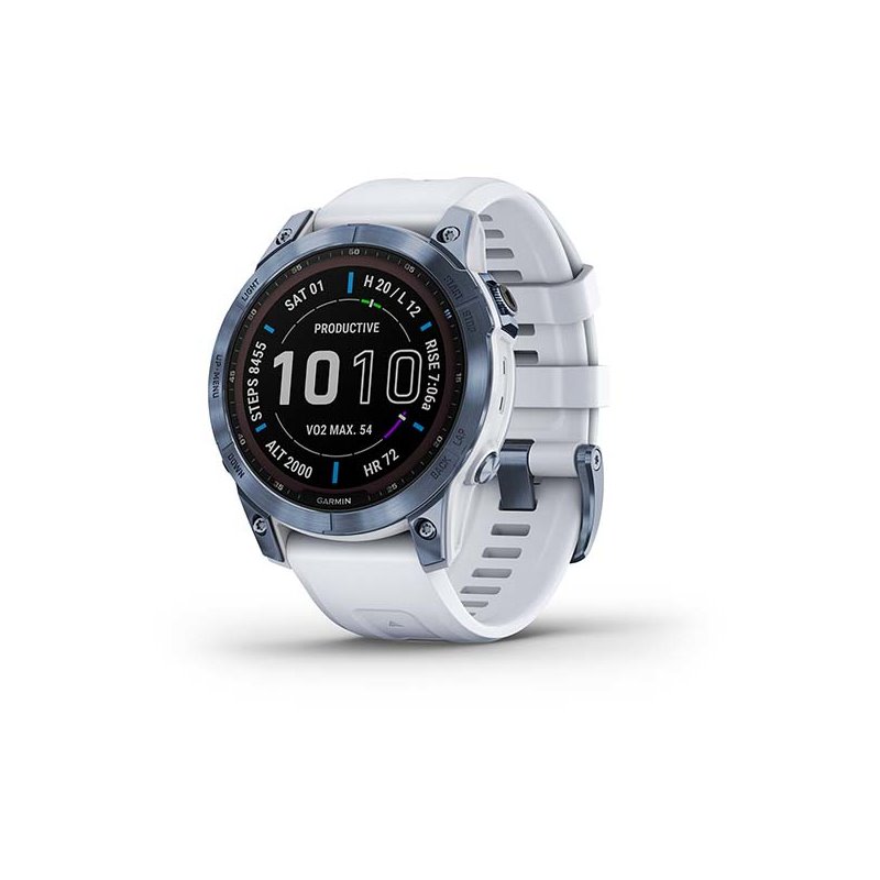 Garmin fenix 7 Sapphire Solar Blue Titanium with White Band 753759278113 from buy2say.com! Buy and say your opinion! Recommend t