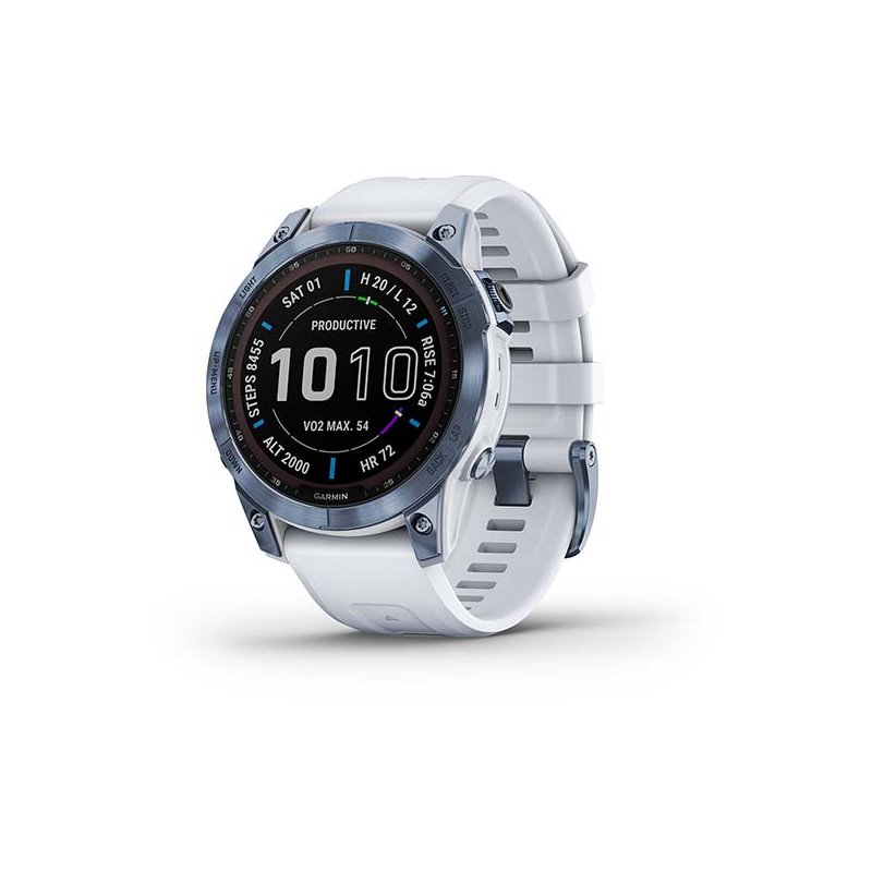Garmin fenix 7 Sapphire Solar Blue Titanium with White Band 753759278113 from buy2say.com! Buy and say your opinion! Recommend t Garmin fenix 7 Sapphire Solar Blue Titanium with White Band 753759278113 from buy2say.com! Buy and say your opinion! Recommend t
