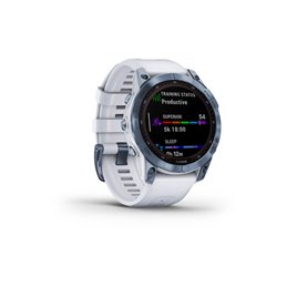 Garmin fenix 7 Sapphire Solar Blue Titanium with White Band 753759278113 fra buy2say.com! Anbefalede produkter | Elektronik onli