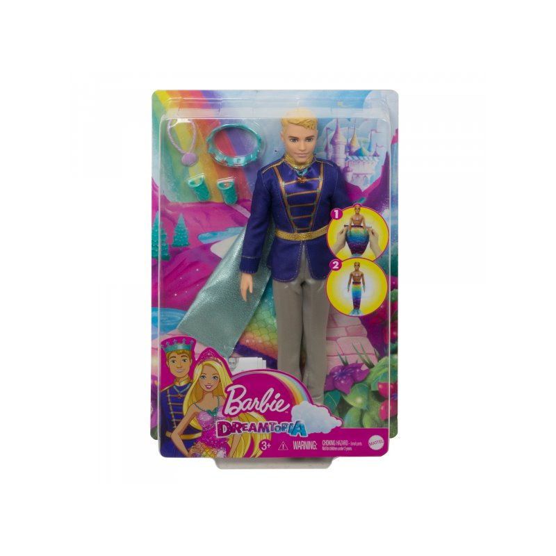 Mattel Barbie Ken Dreamtopia 2in1 Prinz & Meermann Puppe GTF93 fra buy2say.com! Anbefalede produkter | Elektronik online butik