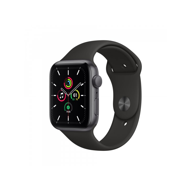 Apple Watch SE Space Grey Aluminium 44mm Black Sport Band DE MYDT2FD/A Watches | buy2say.com Apple