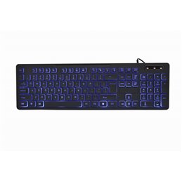 Gembird backlight multimedia keyboard 3-color black US layout KB-UML3-02 von buy2say.com! Empfohlene Produkte | Elektronik-Onlin