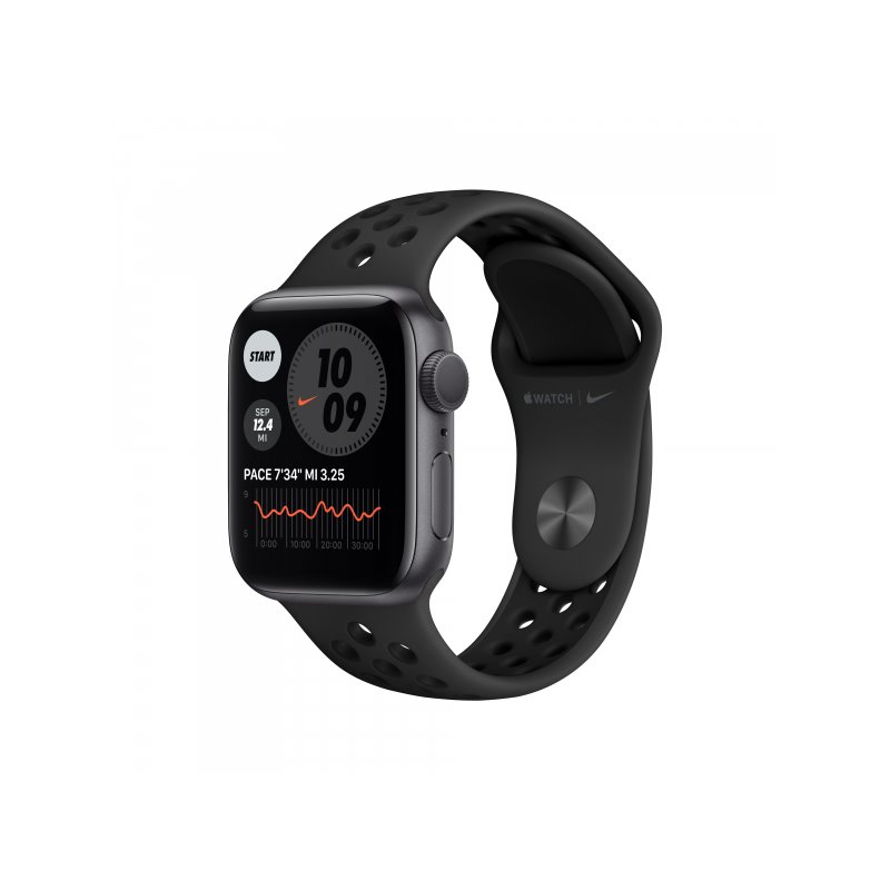 Apple Watch Nike Series 6 Space Grey Aluminium Sport Band DE M00X3FD/A fra buy2say.com! Anbefalede produkter | Elektronik online
