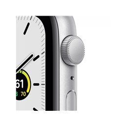 Apple Watch SE Silver Aluminium 44mm White Sport Band DE MYDQ2FD/A Watches | buy2say.com Apple