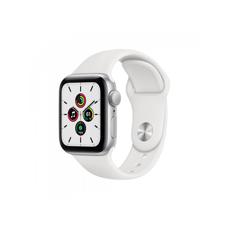 Apple Watch SE Silver Aluminium 40mm White Sport Band DE MYDM2FD/A fra buy2say.com! Anbefalede produkter | Elektronik online but