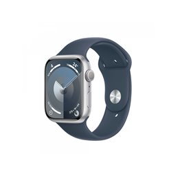 Apple Watch S9 Aluminium 45mm GPS Silver Sport Band Blue M/L MR9E3QF/A от buy2say.com!  Препоръчани продукти | Онлайн магазин за