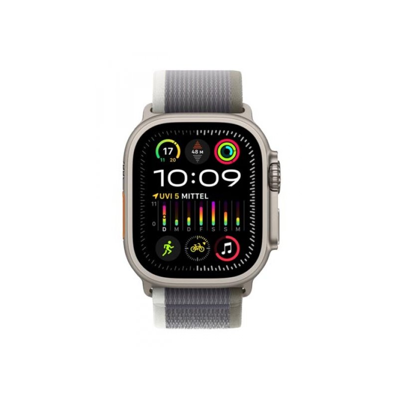 Apple Watch Ultra2 Titanium 49mm GPS+Cellular Loop Green/Gray S/M MRF33FD/A от buy2say.com!  Препоръчани продукти | Онлайн магаз