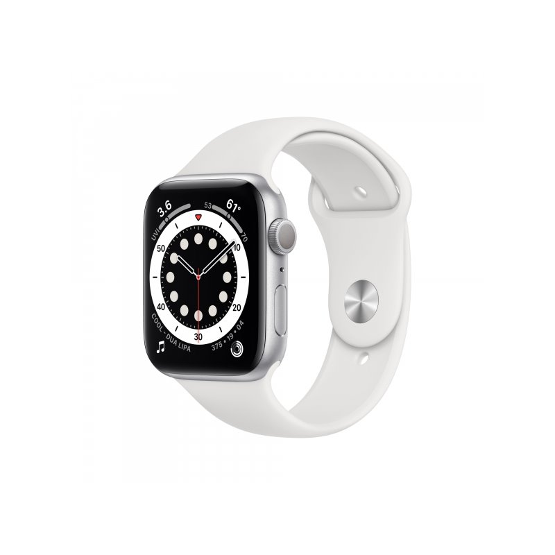 Apple Watch Series 6 Silver Aluminium White Sport Band DE MG283FD/A von buy2say.com! Empfohlene Produkte | Elektronik-Online-Sho