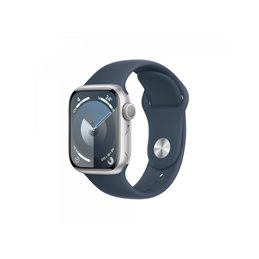 Apple Watch S9 Alu. 41mm GPS Silver Sport Band Storm Blue M/L MR913QF/A от buy2say.com!  Препоръчани продукти | Онлайн магазин з