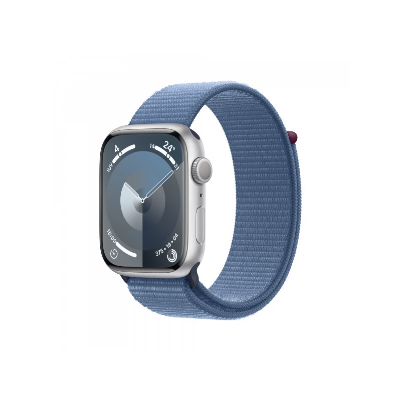 Apple Watch S9 Aluminium 45mm GPS Silver Sport Loop Winter Blue MR9F3QF/A от buy2say.com!  Препоръчани продукти | Онлайн магазин