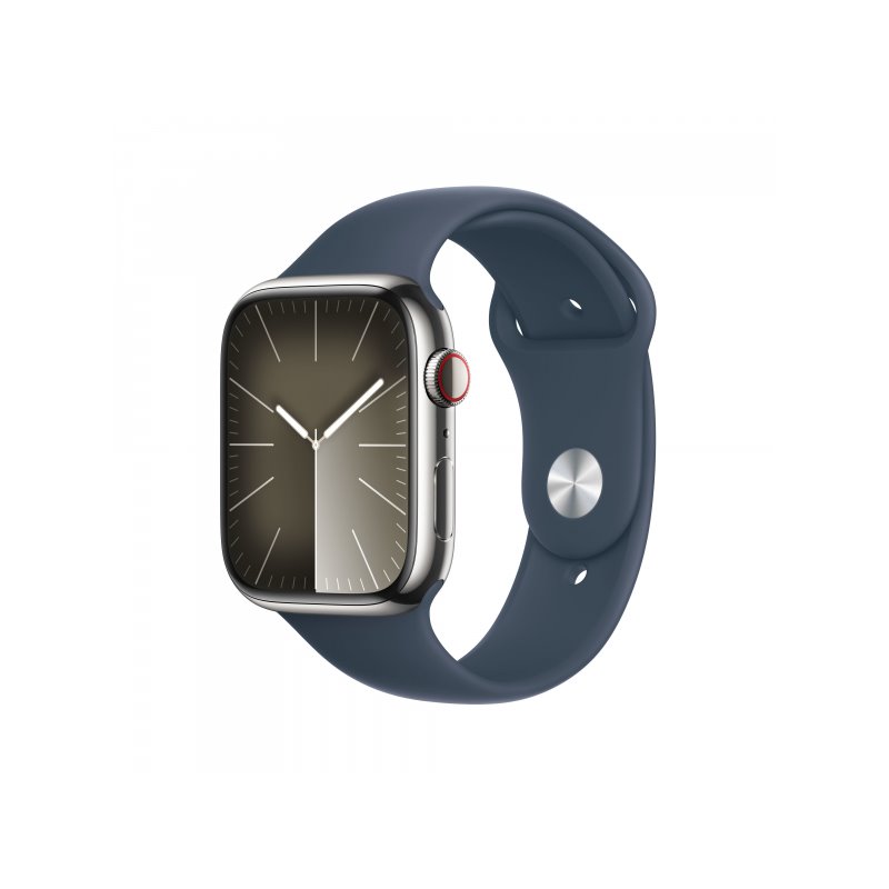 Apple Watch S9 Steel 45mm GPS+Cell. Silver Sport Band Blue M/L MRMP3QF/A från buy2say.com! Anbefalede produkter | Elektronik onl