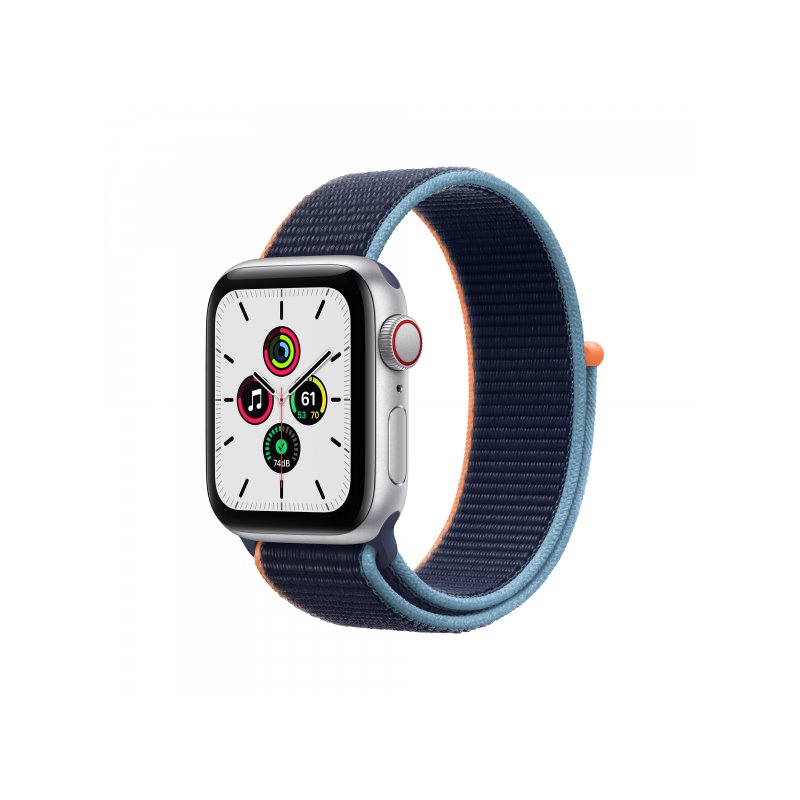 Apple Watch SE Silver Aluminium 4G Deep Navy Sport Loop DE MYEG2FD/A från buy2say.com! Anbefalede produkter | Elektronik online 
