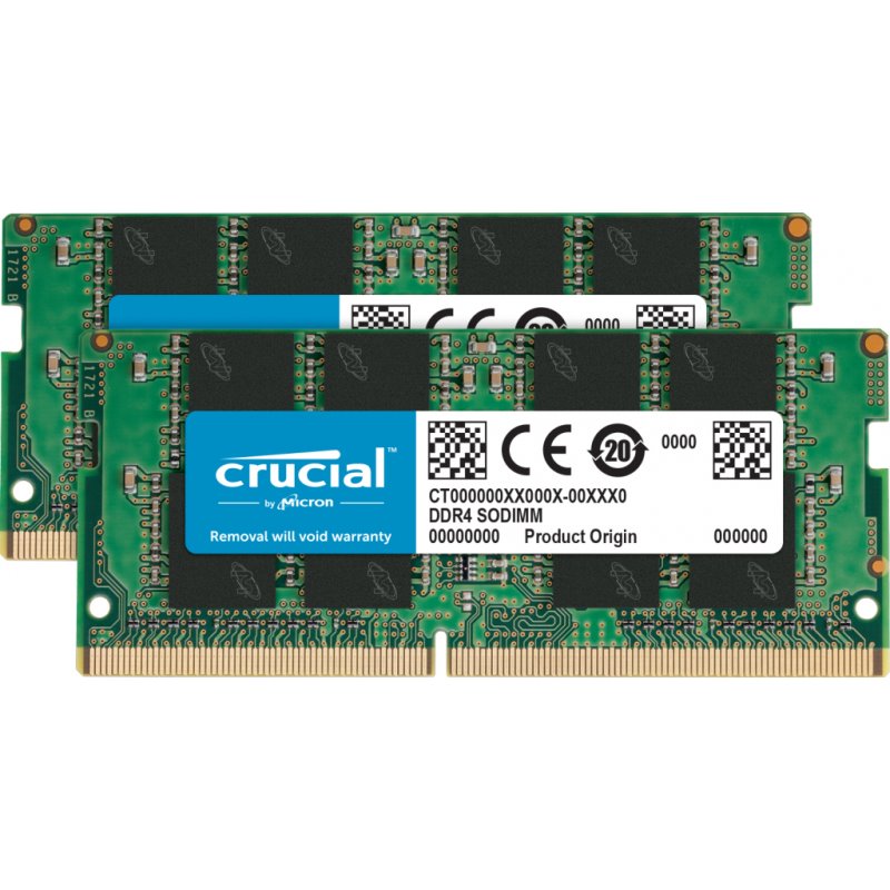 Crucial 32 GB DDR4-RAM SO-DIMM PC3200 CL22 2x16GB Kit - CT2K16G4SFRA32A från buy2say.com! Anbefalede produkter | Elektronik onli