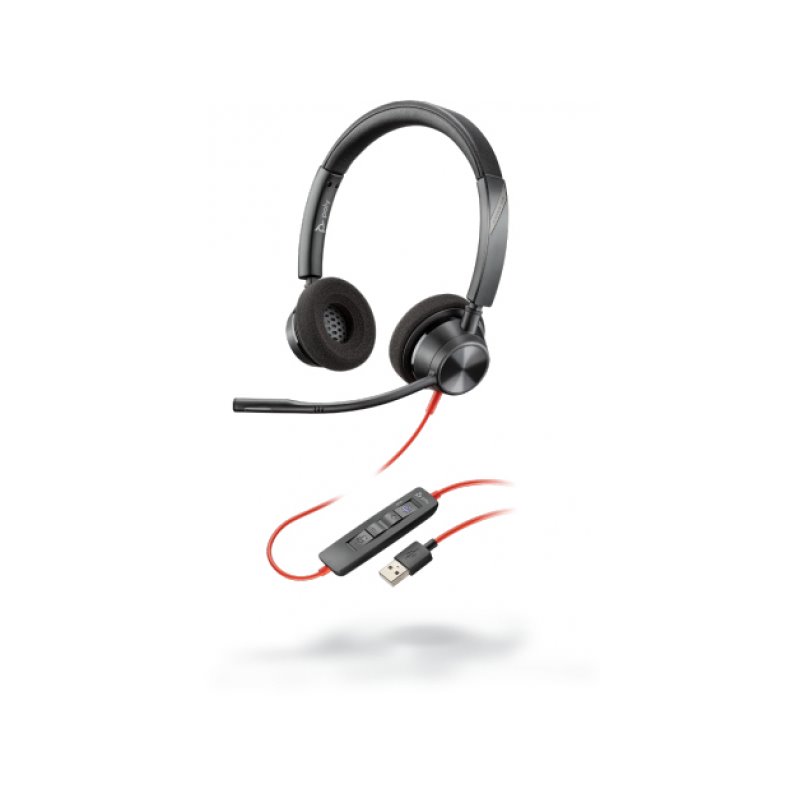 Poly Blackwire 3320-M USB-A Headset On-Ear (214012-01) fra buy2say.com! Anbefalede produkter | Elektronik online butik