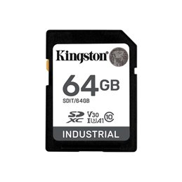 Kingston 64GB SDXC Industrial 40C to 85C C10 UHS-I U3 V30 A1 pSLC SDIT/64GB fra buy2say.com! Anbefalede produkter | Elektronik o