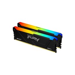 Kingston Fury 32GB(2x16GB) DDR4 3600MT/s CL18 RGB Black KF436C18BB2AK2/32 от buy2say.com!  Препоръчани продукти | Онлайн магазин