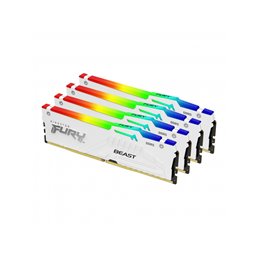 Kingston Fury 128GB(4x32GB) DDR5 5200MT/s CL40 RGB White KF552C40BWAK4-128 fra buy2say.com! Anbefalede produkter | Elektronik on