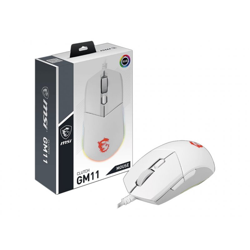 MSI Clutch GM11 Gaming Mouse White S12-0401950-CLA fra buy2say.com! Anbefalede produkter | Elektronik online butik
