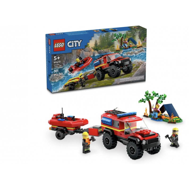 LEGO City - 4x4 Fire Truck with Rescue Boat (60412) от buy2say.com! Препоръчани продукти | Онлайн магазин за електроника LEGO City - 4x4 Fire Truck with Rescue Boat (60412) от buy2say.com! Препоръчани продукти | Онлайн магазин за електроника
