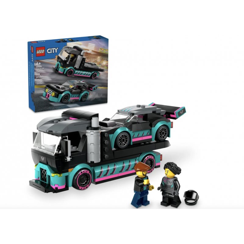 LEGO City - Race Car and Car Carrier Truck (60406) от buy2say.com!  Препоръчани продукти | Онлайн магазин за електроника