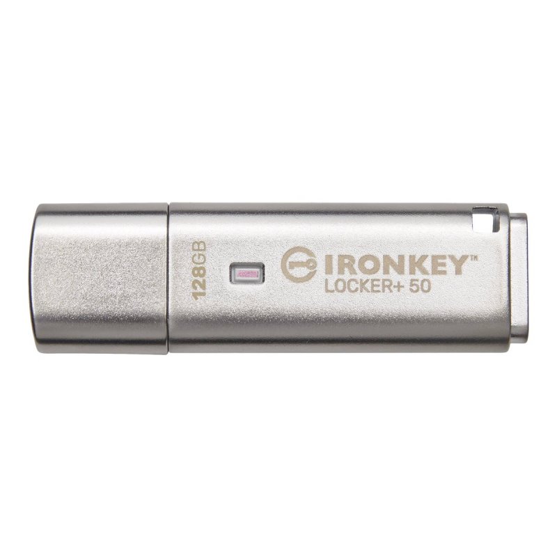 Kingston IronKey Locker+ 50 128GB USB Type-A 3.2 Gen 1 Silver IKLP50/128GB från buy2say.com! Anbefalede produkter | Elektronik o