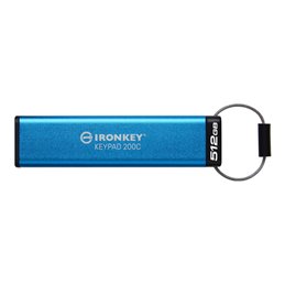 Kingston 512GB USB-C Flash IronKey Keypad 200C Blue IKKP200C/512GB von buy2say.com! Empfohlene Produkte | Elektronik-Online-Shop