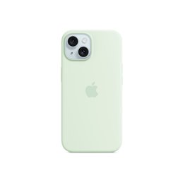 Apple iPhone 15 Silicone Case MagSafe Soft Mint MWNC3ZM/A fra buy2say.com! Anbefalede produkter | Elektronik online butik