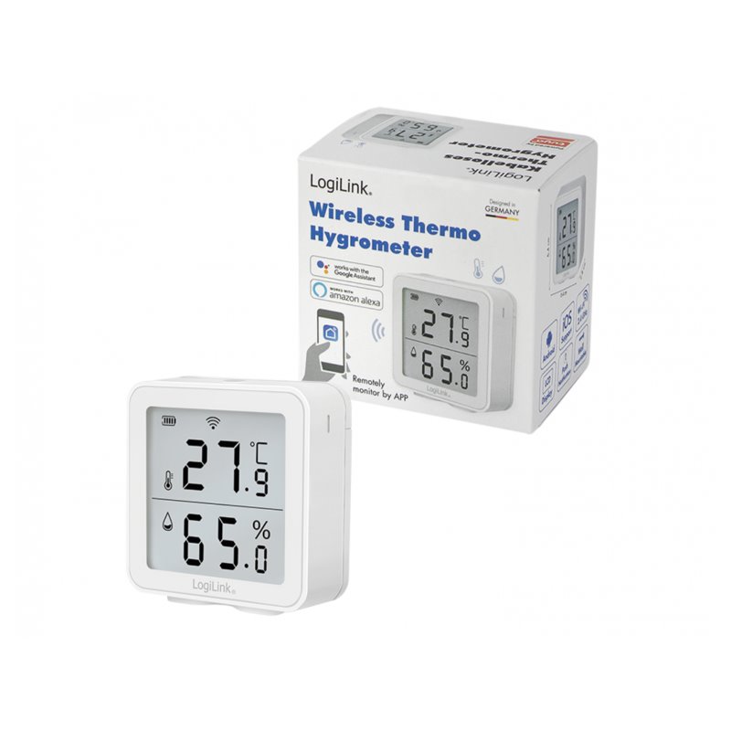LogiLink Wi-Fi Smart Thermo-Hygrometer Tuya compatible White SC0116 from buy2say.com! Buy and say your opinion! Recommend the pr LogiLink Wi-Fi Smart Thermo-Hygrometer Tuya compatible White SC0116 from buy2say.com! Buy and say your opinion! Recommend the pr