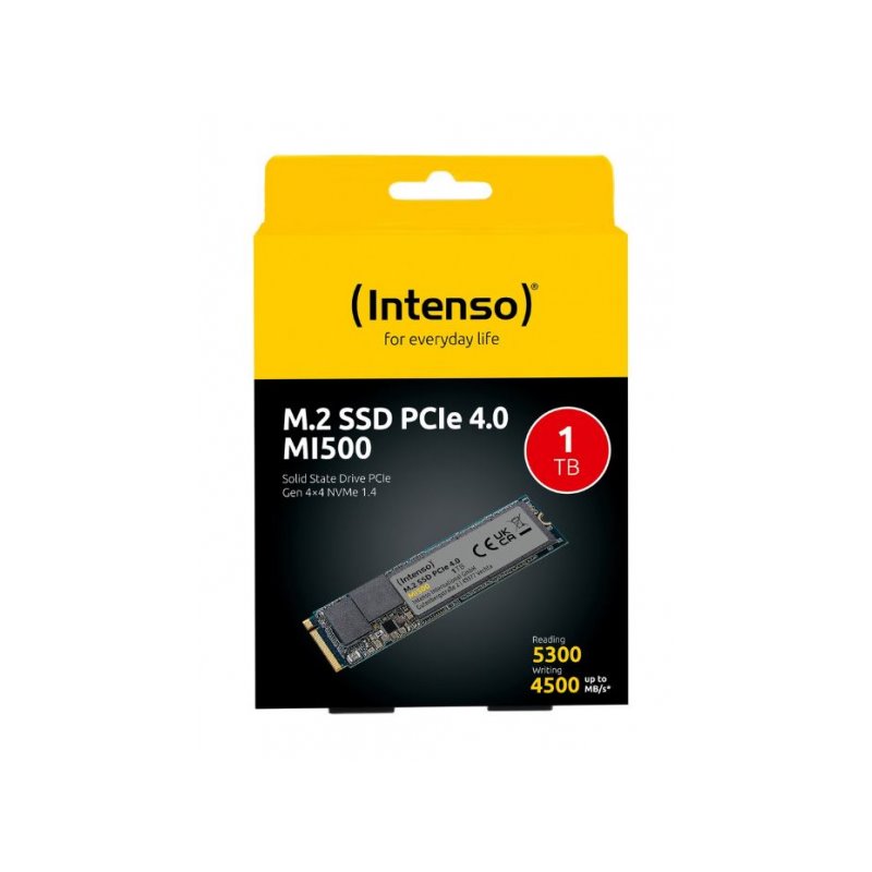 Intenso M.2 SSD PCIe 4.0 MI500 1TB Gen 4x4 NVMe 1.4 (3836460) от buy2say.com! Препоръчани продукти | Онлайн магазин за електрон Intenso M.2 SSD PCIe 4.0 MI500 1TB Gen 4x4 NVMe 1.4 (3836460) от buy2say.com! Препоръчани продукти | Онлайн магазин за електрон