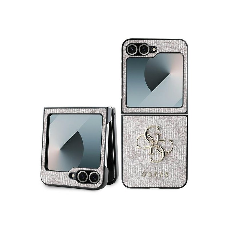 Guess Samsung Galaxy Z Flip6 F741 pink Leather 4G Metal Logo Guess Samsung Galaxy Z Flip6 F741 pink Leather 4G Metal Logo