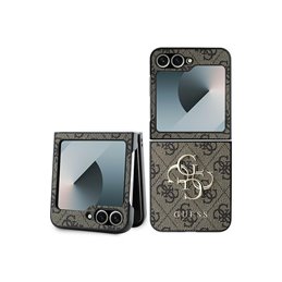Guess Samsung Galaxy Z Flip6 F74 brown Leather 4G Metal Logo