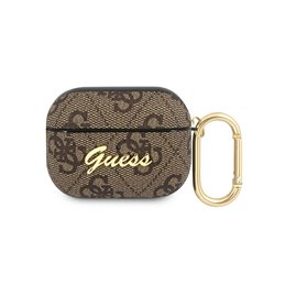 Guess AirPods Pro cover brown 4G Script Metal Collection