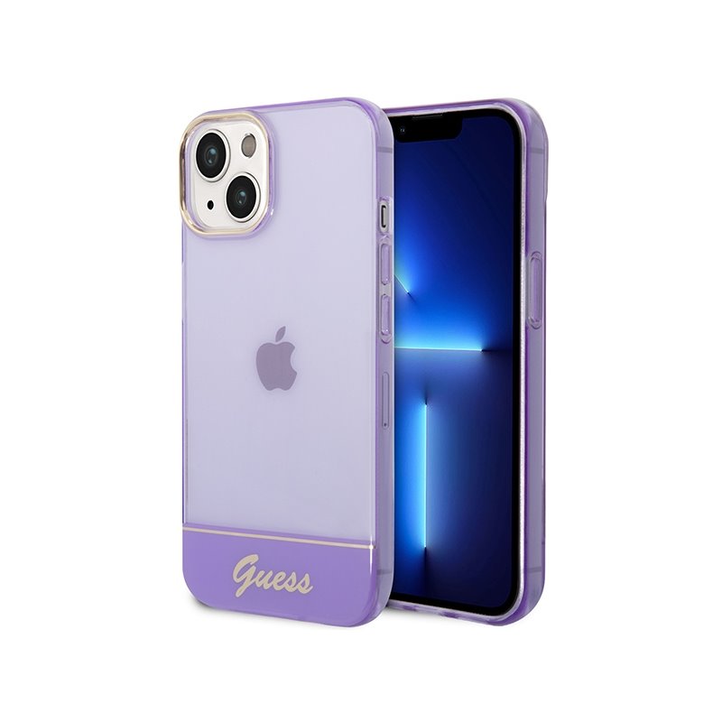 Guess iPhone 13/14/15 purple hardcase Translucent