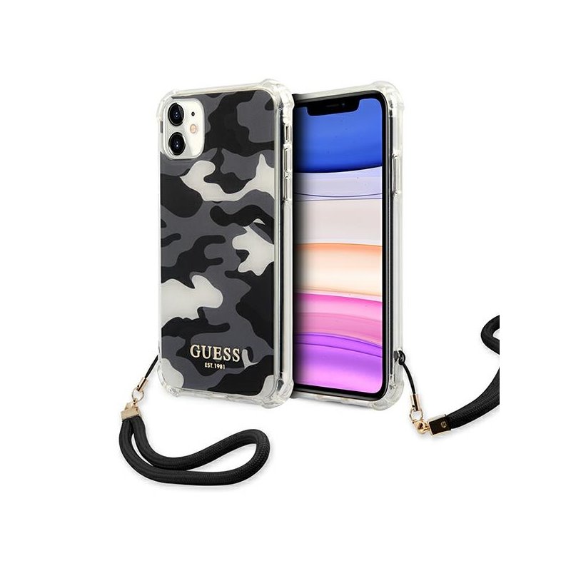 Guess iPhone Xr/11 black hardcase Camo Collection