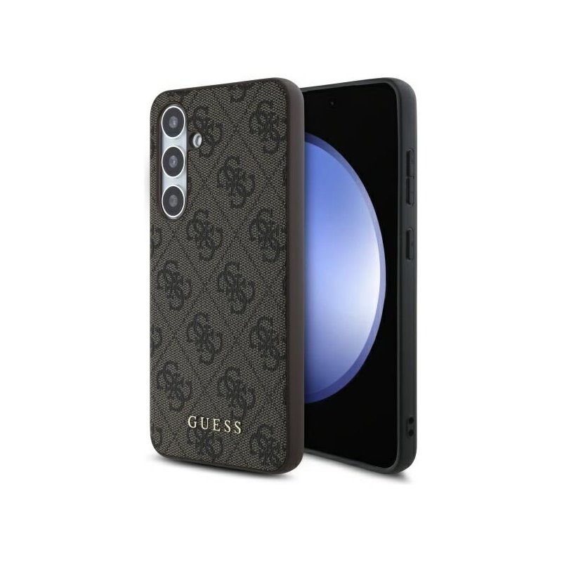 Guess Samsung Galaxy S24 FE S721 brown hardcase 4G Metal Gold Logo