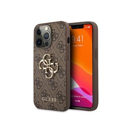 Guess iPhone 13 Pro Max brown hardcase 4G Big Metal Logo