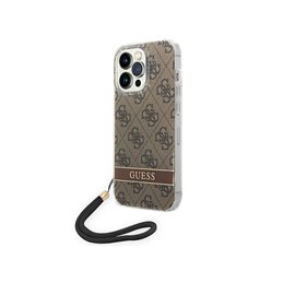 Guess iPhone 14 Pro Max brown hardcase 4G Print Strap