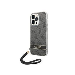 Guess iPhone 14 Pro Max black hardcase 4G Print Strap