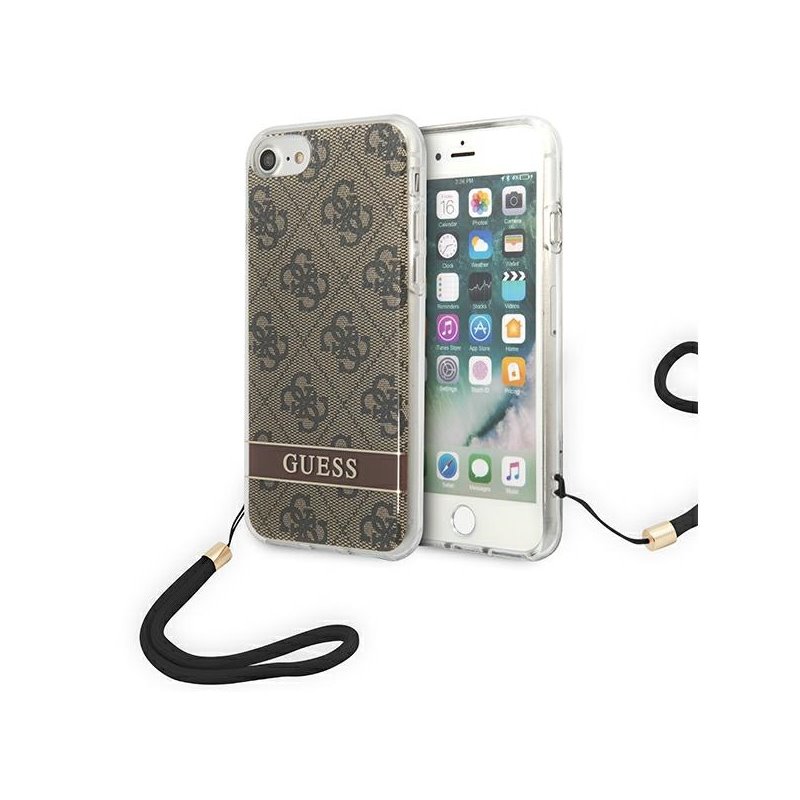 Guess iPhone 7/8/SE 2020/SE 2022 brown hardcase 4G Print Strap Guess iPhone 7/8/SE 2020/SE 2022 brown hardcase 4G Print Strap