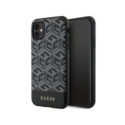 Guess iPhone Xr/11 black hardcase GCube Stripes MagSafe